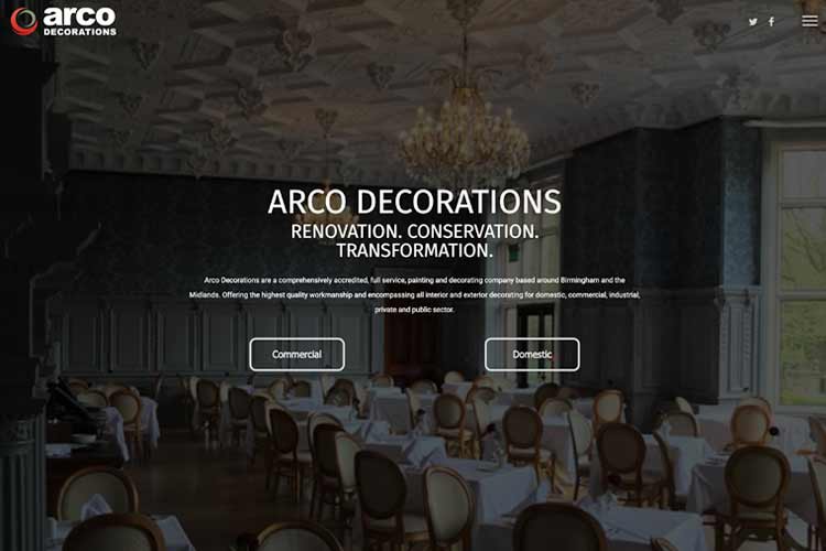 Arco Decorations Website
